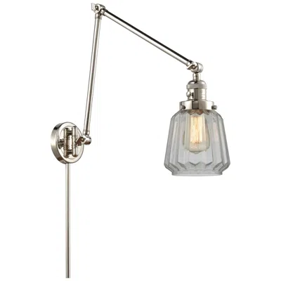 Innovations Lighting Chatham 30" High Polished Nickel Double Extension Swing Arm W/ Clear S