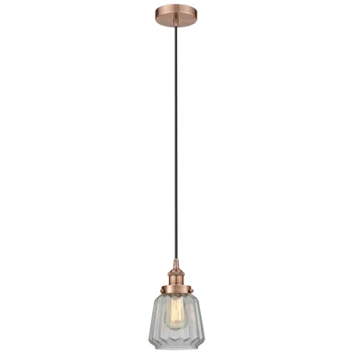 Innovations Lighting Chatham 7" Antique Copper Mini Pendant W/ Clear Shade