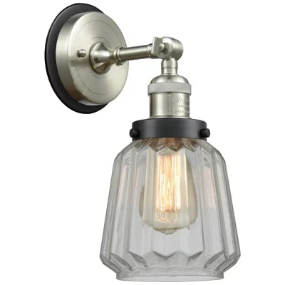 Innovations Lighting Chatham 7" Brushed Satin Nickel Sconce W/ Clear Shade