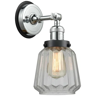 Innovations Lighting Chatham 7" Polished Chrome Sconce W/ Clear Shade
