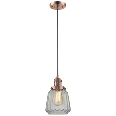 Innovations Lighting Chatham 7" Wide Copper Corded Mini Pendant W/ Clear Shade