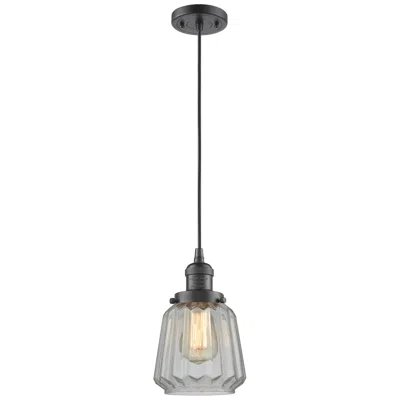 Innovations Lighting Chatham 7" Wide Oil Rubbed Bronze Corded Mini Pendant W/ Clear Shade