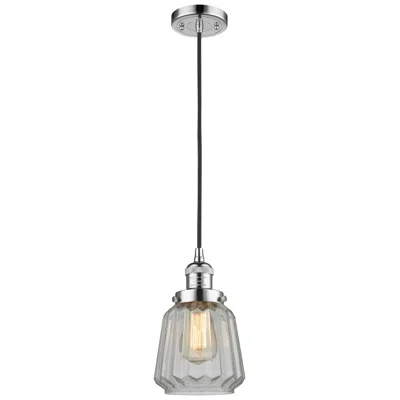 Innovations Lighting Chatham 7" Wide Polished Chrome Corded Mini Pendant W/ Clear Shade