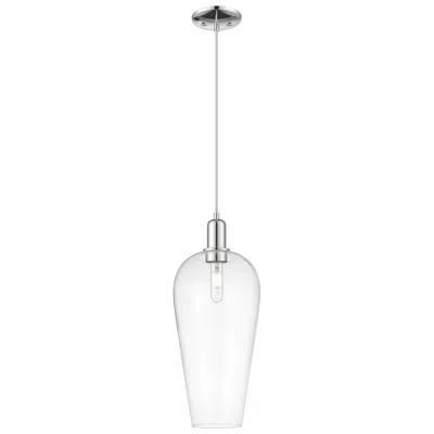 Innovations Lighting Chelsea 8" Wide Polished Chrome Cord Hung Mini Pendant With Clear Shade