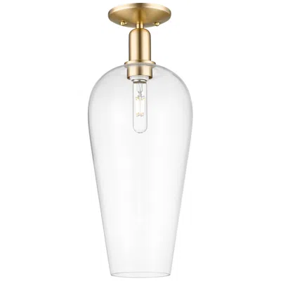 Innovations Lighting Chelsea 8" Wide Polished Chrome Semi.flush Mount With Clear Shade