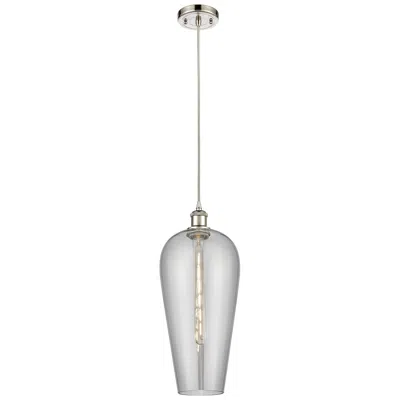 Innovations Lighting Chelsea 8" Wide Polished Nickel Mini Pendant With Light Smoke Shade
