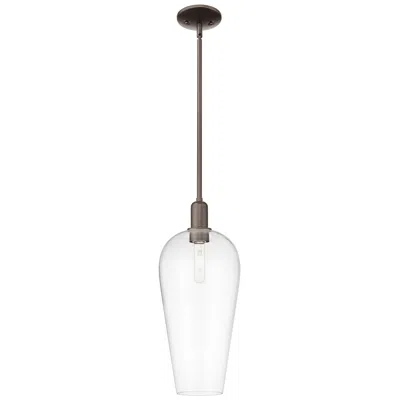 Innovations Lighting Chelsea 8"w Oil Rubbed Bronze Stem Hung Mini Pendant With Clear Shade