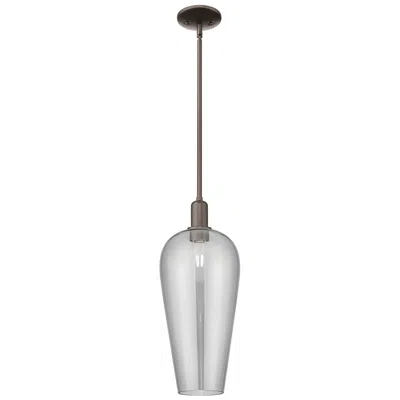 Innovations Lighting Chelsea 8"w Oil Rubbed Bronze Stem Mini Pendant With Light Smoke Shade