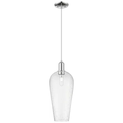 Innovations Lighting Chelsea 8"w Polished Chrome Cord Hung Mini Pendant With Seedy Shade
