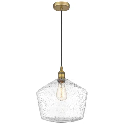 Innovations Lighting Cindyrella 12" Brushed Brass Mini Pendant W/ Seedy Shade