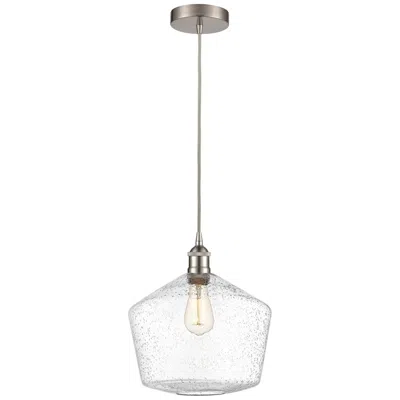 Innovations Lighting Cindyrella 12" Brushed Satin Nickel Mini Pendant W/ Seedy Shade