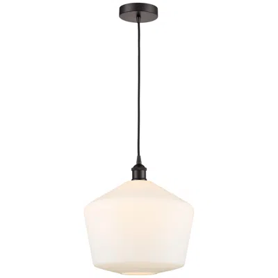 Innovations Lighting Cindyrella 12" Oil Rubbed Bronze Mini Pendant W/ Cased Matte White Sha