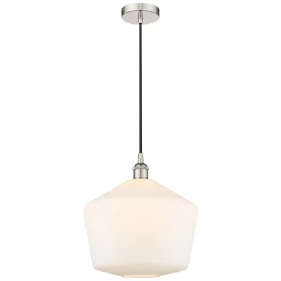 Innovations Lighting Cindyrella 12" Polished Nickel Mini Pendant W/ Cased Matte White Shade