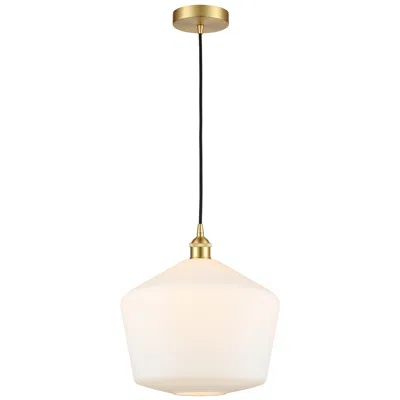 Innovations Lighting Cindyrella 12" Satin Gold Mini Pendant W/ Cased Matte White Shade