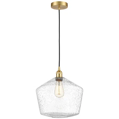Innovations Lighting Cindyrella 12" Satin Gold Mini Pendant W/ Seedy Shade