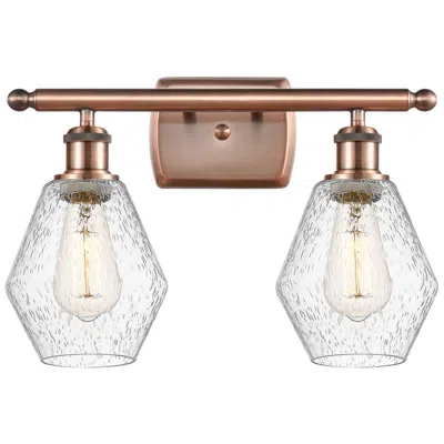 Innovations Lighting Cindyrella 16" Wide 2 Light Copper Bath Vanity Light W/ Seedy Shade