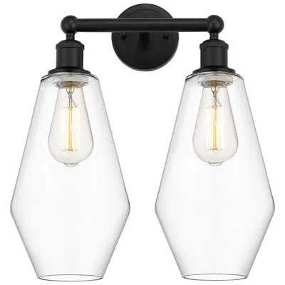 Innovations Lighting Cindyrella 16" Wide 2 Light Matte Black Bath Vanity Light With Clear S