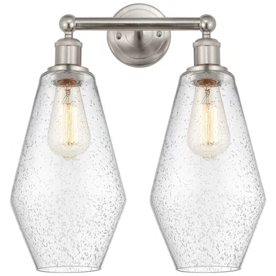 Innovations Lighting Cindyrella 16" Wide 2 Light Satin Nickel Bath Vanity Light With Seedy