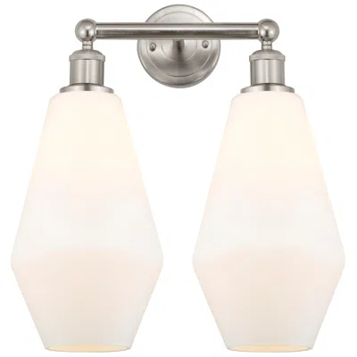 Innovations Lighting Cindyrella 16"w 2 Light Satin Nickel Bath Light W/ Cased Matte White S