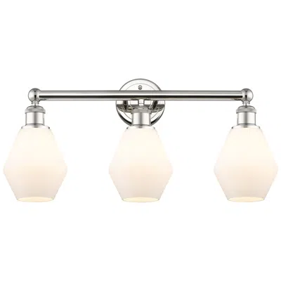 Innovations Lighting Cindyrella 24"w 3 Light Polished Nickel Bath Light With Cased White Sh