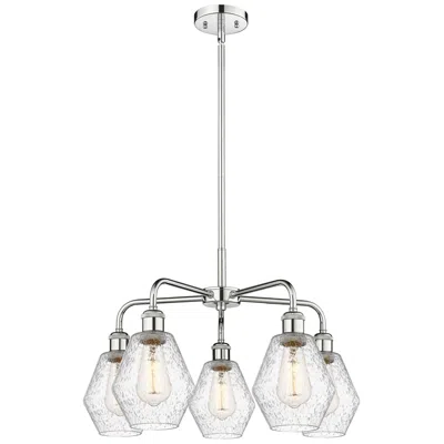 Innovations Lighting Cindyrella 24"w 5 Light Polished Chrome Stem Hung Chandelier W/ Seedy