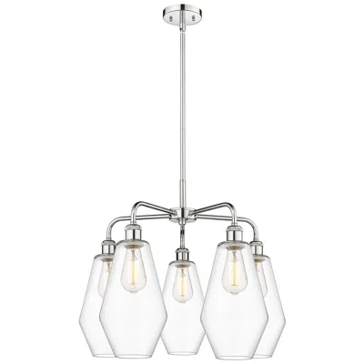 Innovations Lighting Cindyrella 25"w 5 Light Polished Chrome Stem Hung Chandelier W/ Clear