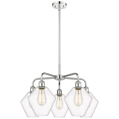 Innovations Lighting Cindyrella 26"w 5 Light Polished Chrome Stem Hung Chandelier W/ Clear
