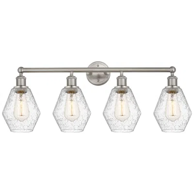 Innovations Lighting Cindyrella 33" 4-light Brushed Satin Nickel Bath Light W/ Seedy Shade In Transparent