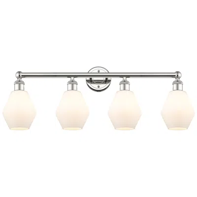 Innovations Lighting Cindyrella 33"w 4 Light Polished Nickel Bath Light With Cased White Sh