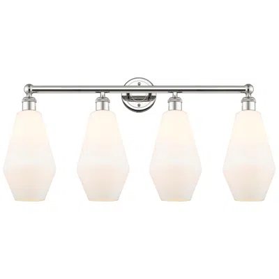 Innovations Lighting Cindyrella 34"w 4 Light Polished Nickel Bath Light With Cased White Sh