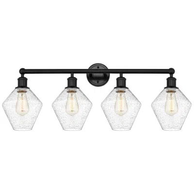 Innovations Lighting Cindyrella 35" Wide 4 Light Matte Black Bath Vanity Light With Seedy S