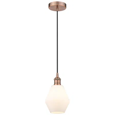 Innovations Lighting Cindyrella 6" Antique Copper Mini Pendant W/ Cased Matte White Shade In Gold