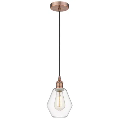 Innovations Lighting Cindyrella 6" Antique Copper Mini Pendant W/ Clear Shade