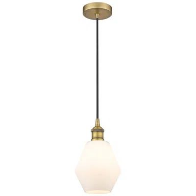 Innovations Lighting Cindyrella 6" Brushed Brass Mini Pendant W/ Cased Matte White Shade
