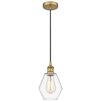 Innovations Lighting Cindyrella 6" Brushed Brass Mini Pendant W/ Clear Shade