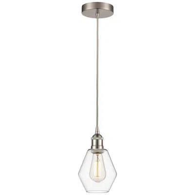 Innovations Lighting Cindyrella 6" Brushed Satin Nickel Mini Pendant W/ Clear Shade