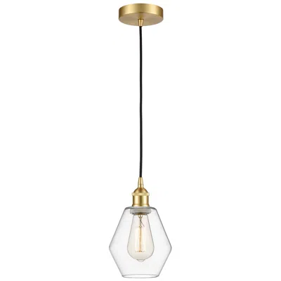 Innovations Lighting Cindyrella 6" Satin Gold Mini Pendant W/ Clear Shade