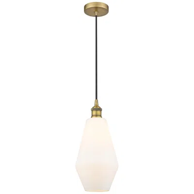 Innovations Lighting Cindyrella 7" Brushed Brass Mini Pendant W/ Cased Matte White Shade