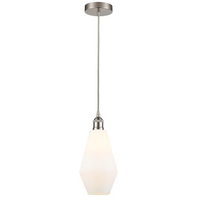 Innovations Lighting Cindyrella 7" Brushed Satin Nickel Mini Pendant W/ Cased Matte White S