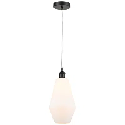 Innovations Lighting Cindyrella 7" Matte Black Mini Pendant W/ Cased Matte White Shade