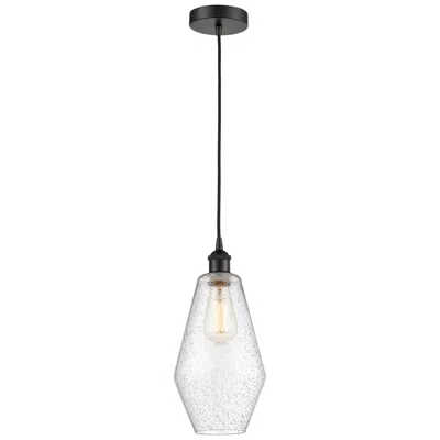 Innovations Lighting Cindyrella 7" Matte Black Mini Pendant W/ Seedy Shade