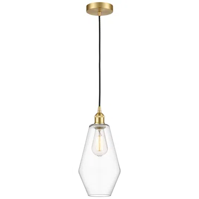 Innovations Lighting Cindyrella 7" Satin Gold Mini Pendant W/ Clear Shade