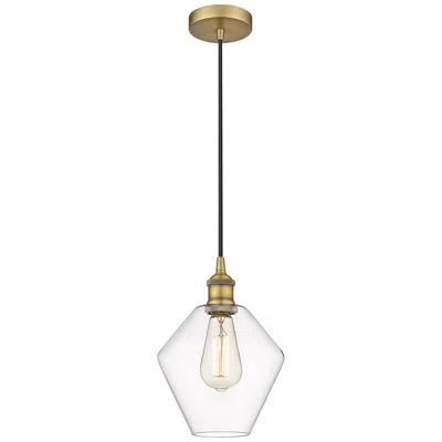 Innovations Lighting Cindyrella 8" Brushed Brass Mini Pendant W/ Clear Shade