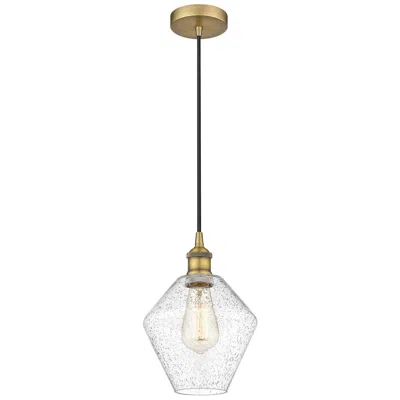 Innovations Lighting Cindyrella 8" Brushed Brass Mini Pendant W/ Seedy Shade