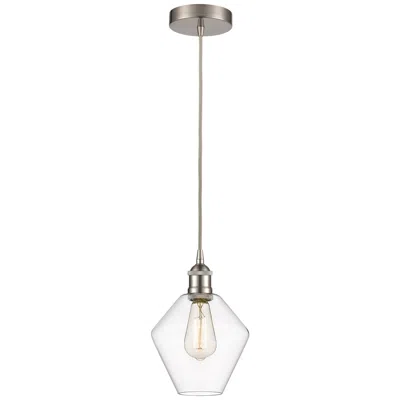 Innovations Lighting Cindyrella 8" Brushed Satin Nickel Mini Pendant W/ Clear Shade