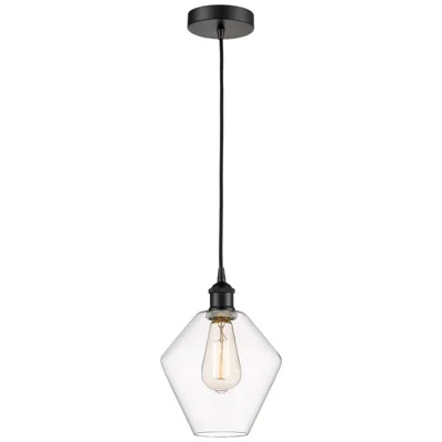 Innovations Lighting Cindyrella 8" Matte Black Mini Pendant W/ Clear Shade