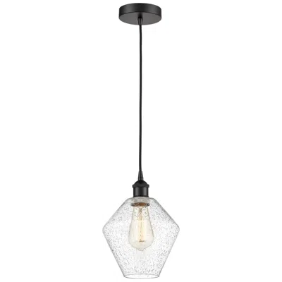 Innovations Lighting Cindyrella 8" Matte Black Mini Pendant W/ Seedy Shade