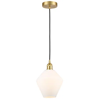Innovations Lighting Cindyrella 8" Satin Gold Mini Pendant W/ Cased Matte White Shade