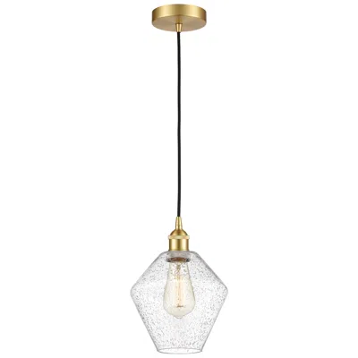 Innovations Lighting Cindyrella 8" Satin Gold Mini Pendant W/ Seedy Shade