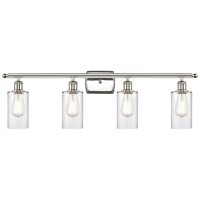 Innovations Lighting Clymer 36" Wide 4 Light Polished Nickel Bath Vanity Light W/ Clear Sha